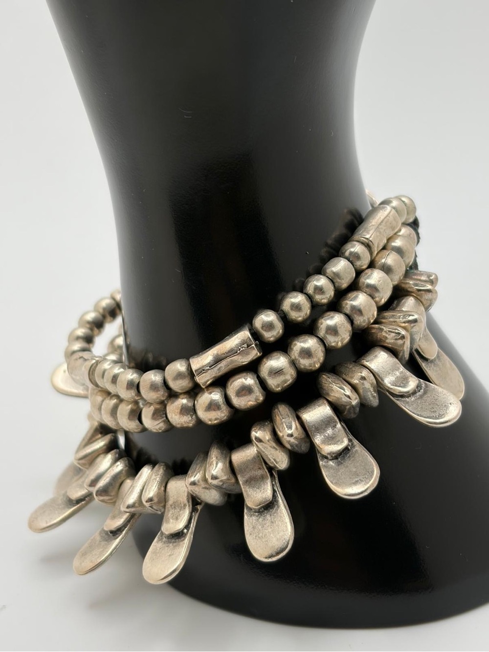 Designers Originals Silver-Tone Multi-Strand Beaded Charm Bracelet